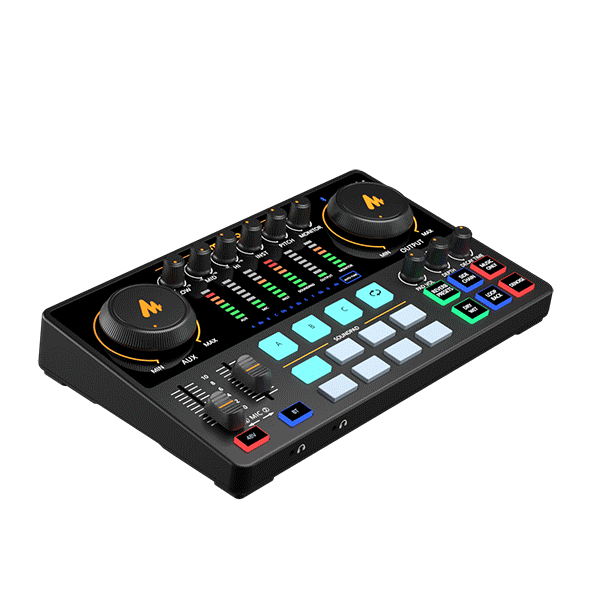 Maono AU-AM200-S1 ALL-IN-ONE Podcast Production Studio with Microphone,  Audio Interface with DJ