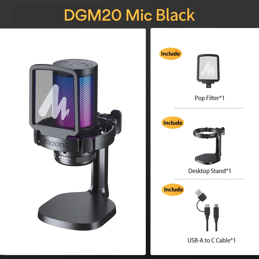 DGM20 USB  microphone black