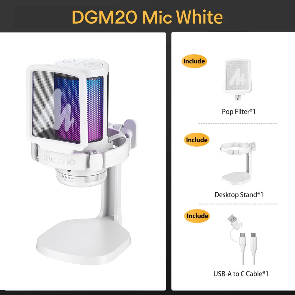 DGM20 USB  microphone white