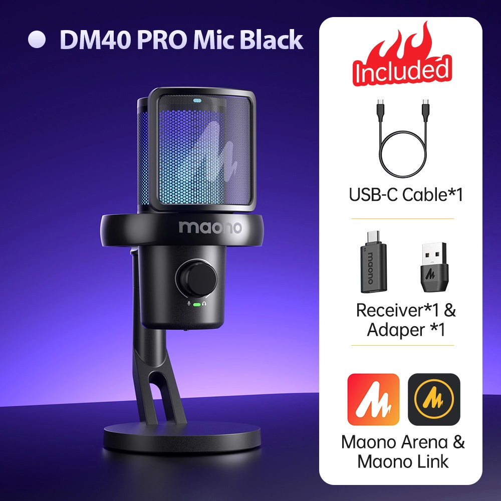 DM40/DM40 Pro USB/Wireless Gaming Desktop Microphone