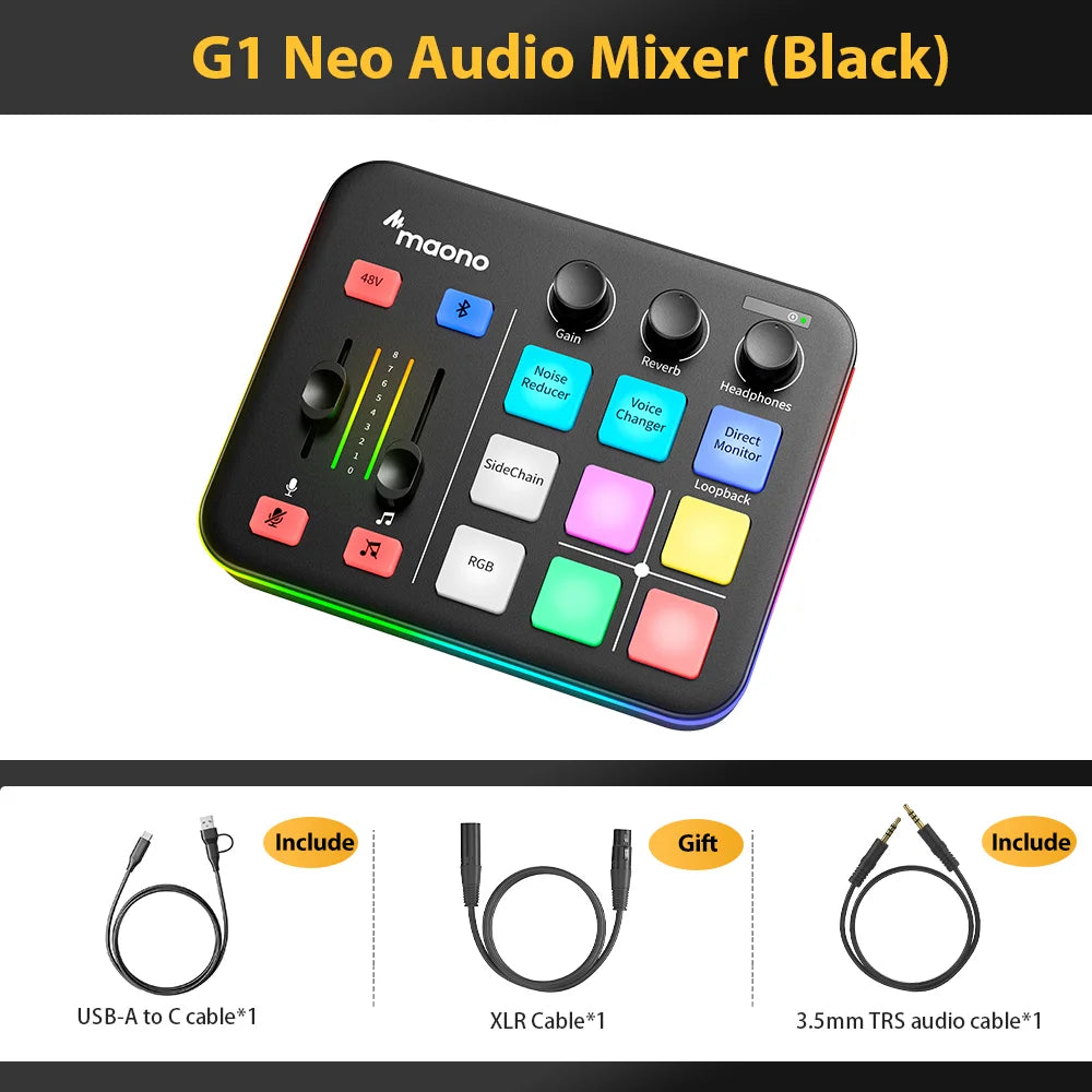 Maonocaster G1 NEO Audio Mixer For Game Streamer