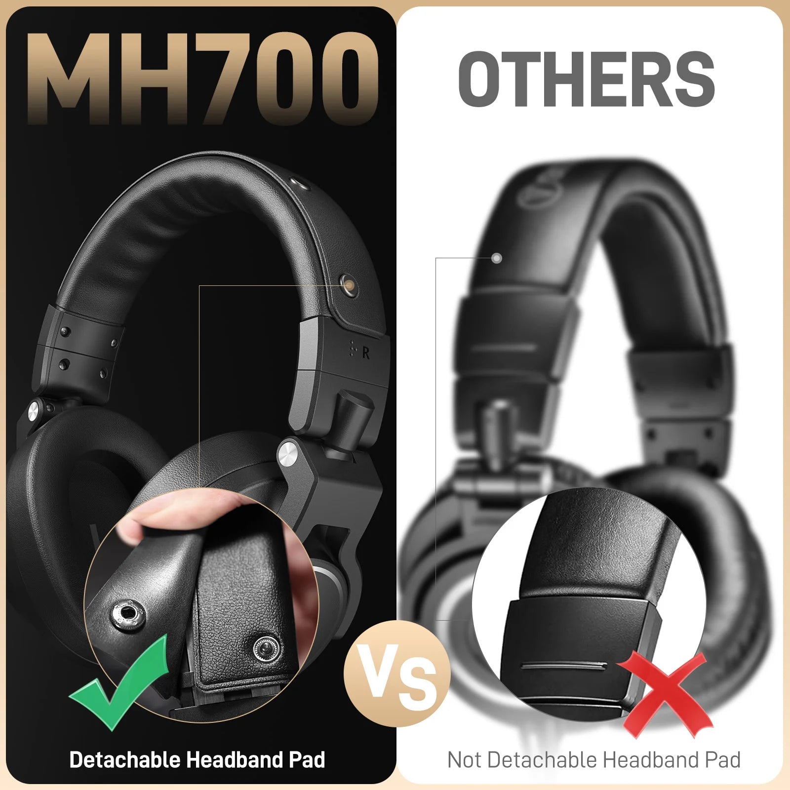 MH700 microphone headphones 05