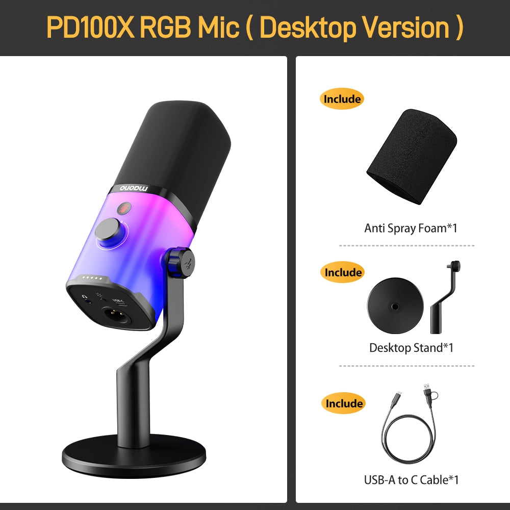 MAONO PD100X USB/XLR Dynamic Microphone For Game Streamers