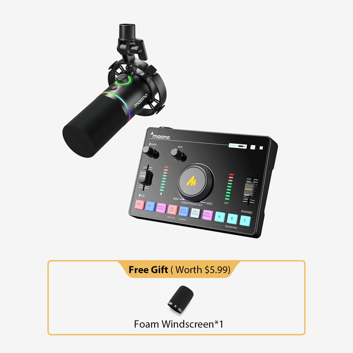 PD200X and C2 Neo podcast starter kit black