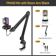 PM450 USB Condenser Microphone For Studio Recording & Podcasting