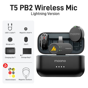 Maono Wave T5 Wireless Lavalier Microphone