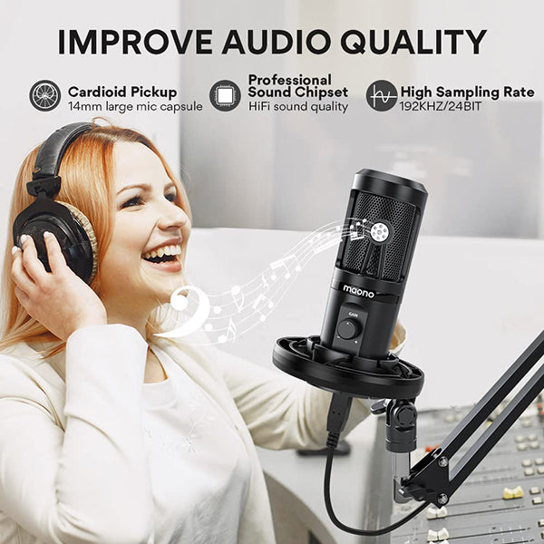 Buy Audio-Technica AT2020USB+PK Streaming/Podcasting Pack Microphone online  Worldwide 