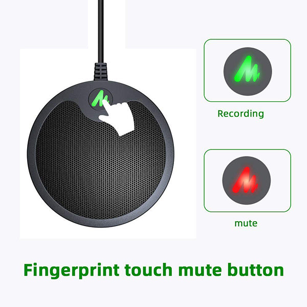 Conference Microphone with Mute Button Upgraded USB Conference